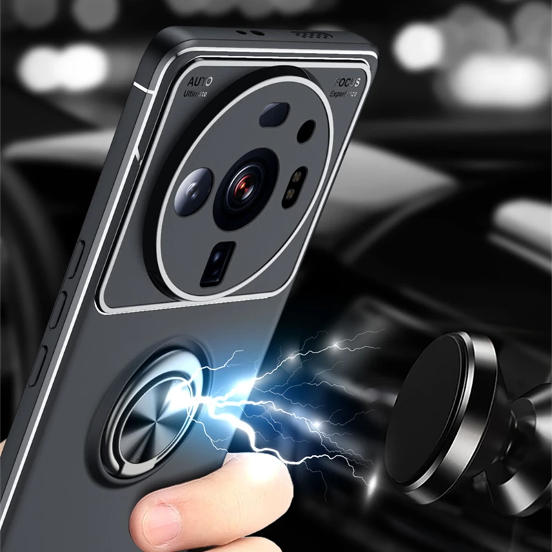 For Xiaomi 12S Ultra Case for Mi 12 Pro 12 Lite 12S Ultra Cover Armor Protector Ring Silicone Cover For Xiaomi 12S Ultra Case