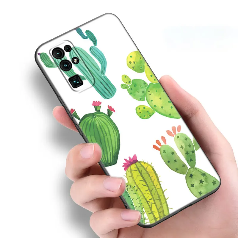 Винтажный чехол для телефона с изображением кактуса и цветов Huawei Nova Honor Mate 8 9 20 30 40