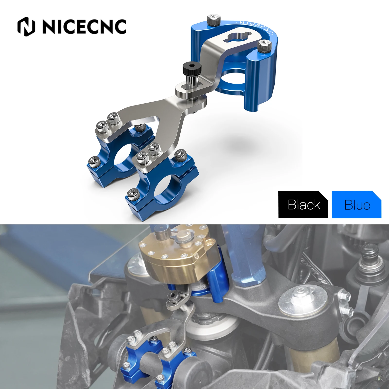 

For Yamaha 2019-2024 Tenere 700 XTZ 700 T700 Motorcycle Steering Damper Bracket Tenere Rally 2020-2024 Tenere 700 World Raid