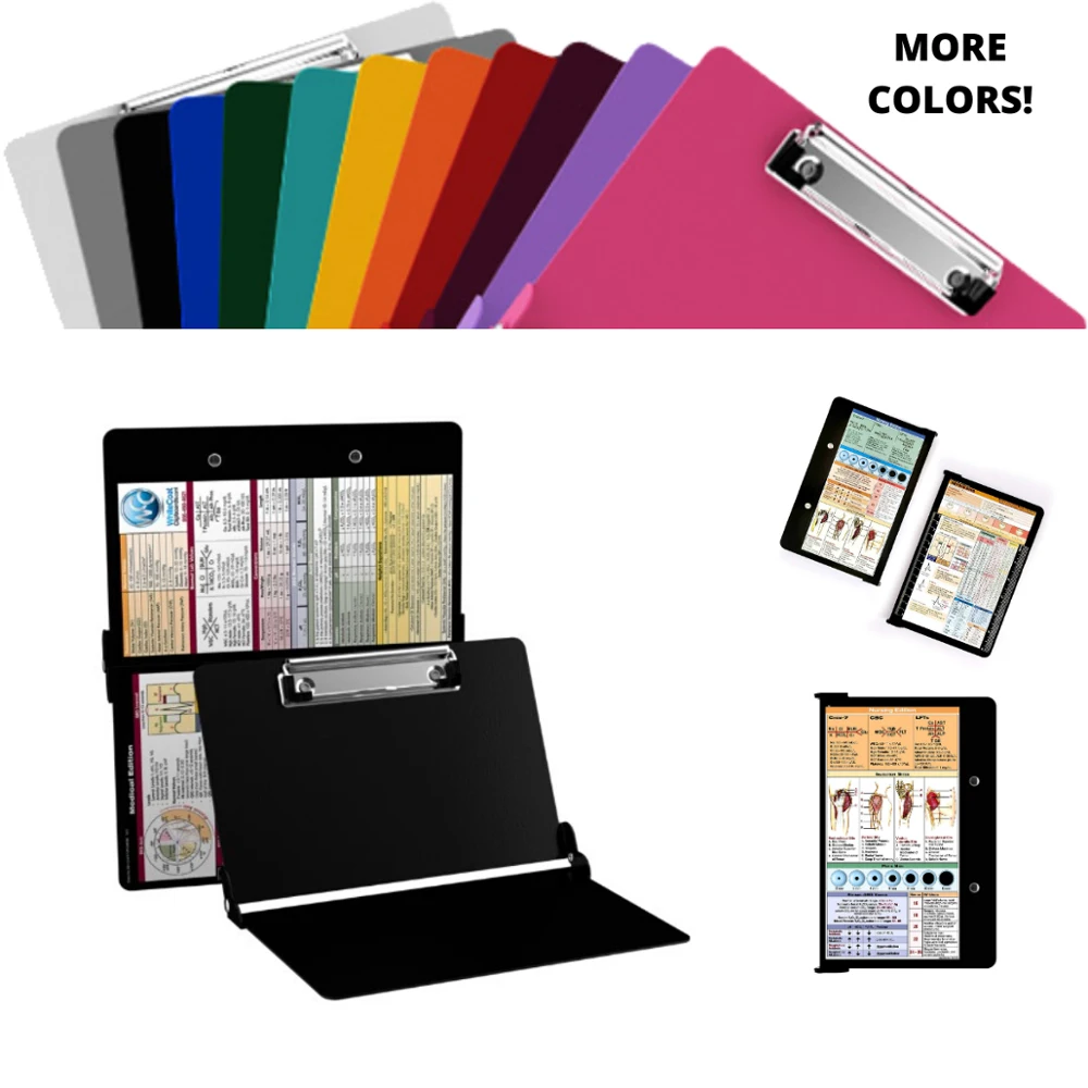 

A4 Aluminium Alloy Clipboard Nursing Edition Folding Nursing Clipboard with Quick Reference Material File Organizer Stationery