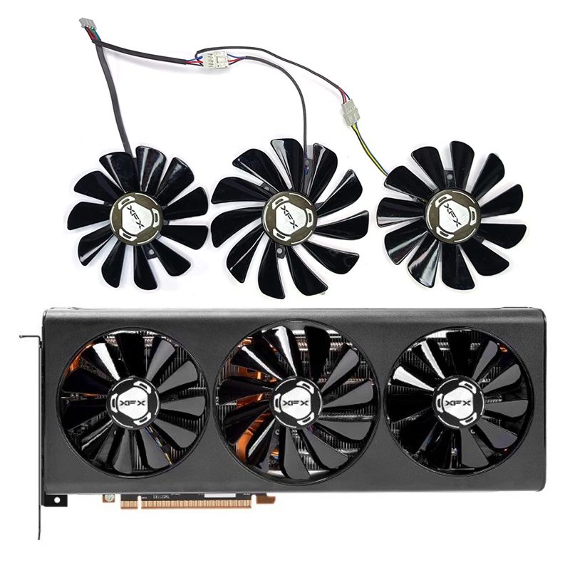 

3pcs/set 85mm95mm CF1010U12S 0.4A DC12V 4PIN RX 5700 XT GPU FAN for XFX RX 5700 Radeon RX 5700 XT 5600XT THICC cooling fan