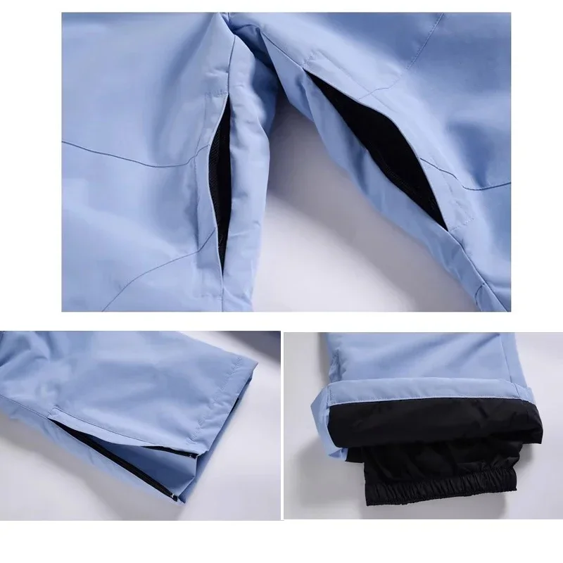 Новый Зимний теплый костюм с капюшоном куртка и штаны женские зимние костюмы