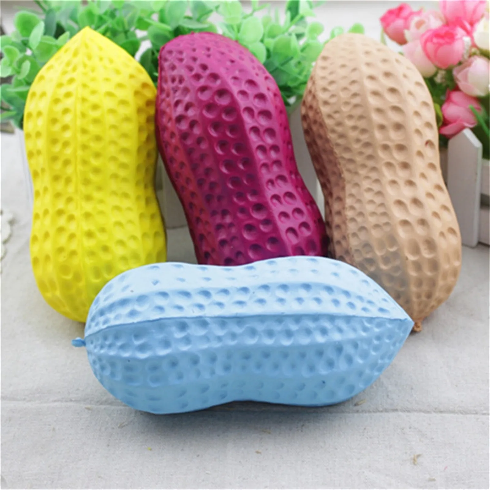 

Slime Toys Big Peanut Squishy Slow Rising Squeeze Phone Straps Ballchains Decompression Toys Stress Ball Casual Color #50