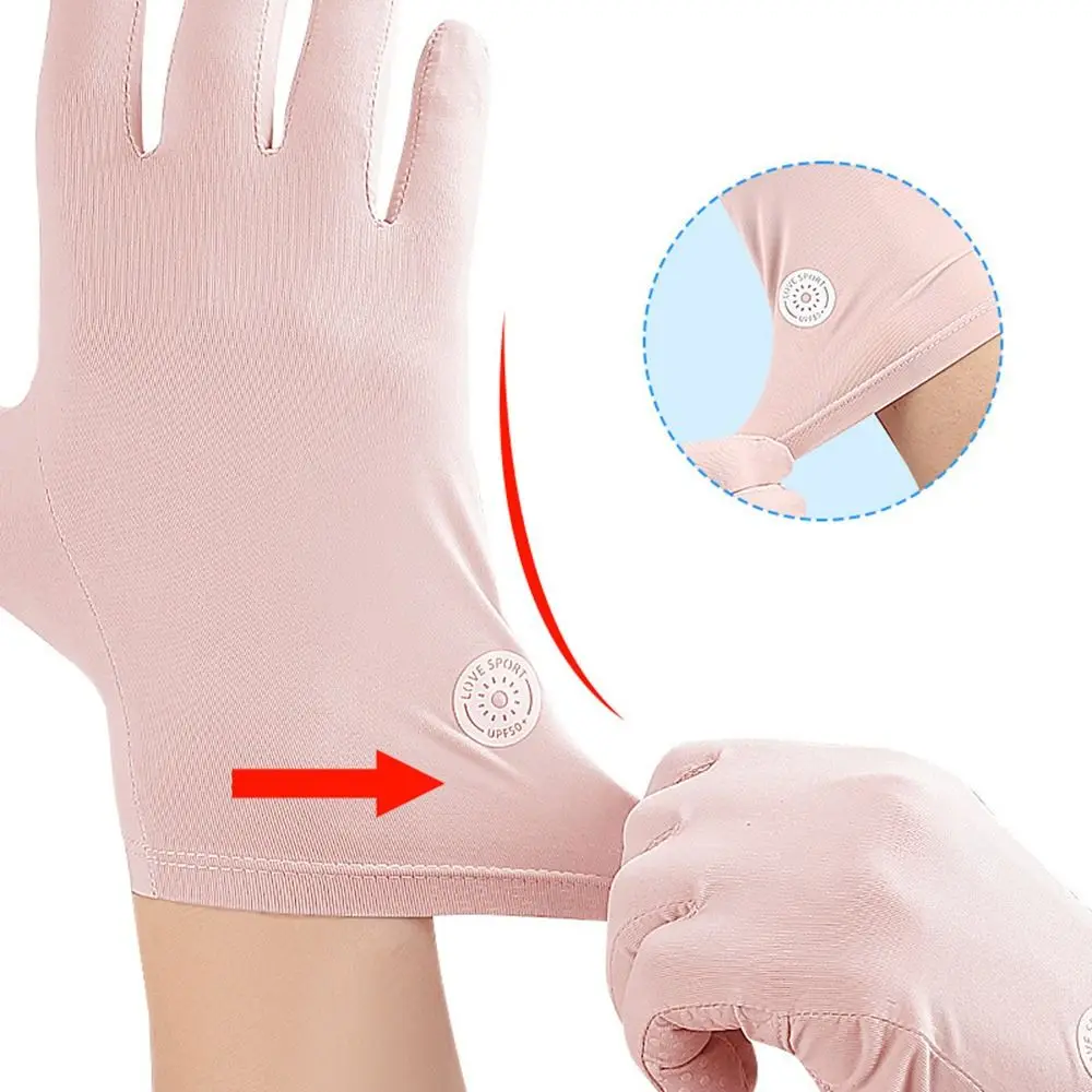 Хлопковые аксессуары для телефона UPF 50 + Нескользящие перчатки вождения тонкие