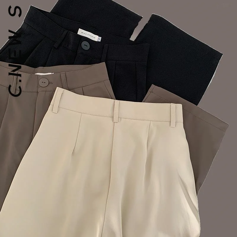 

Женские прямые брюки C.New S с высокой талией, свободная одежда, уличная одежда, брюки, костюм, весенние офисные женские длинные брюки хаки