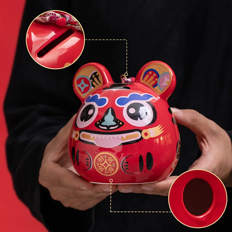 2022 Creative Ceramic Tiger Piggy Bank Decor Beautiful Meaning of Blessing Living Room Decoration Exquisite Gifts for Friends |