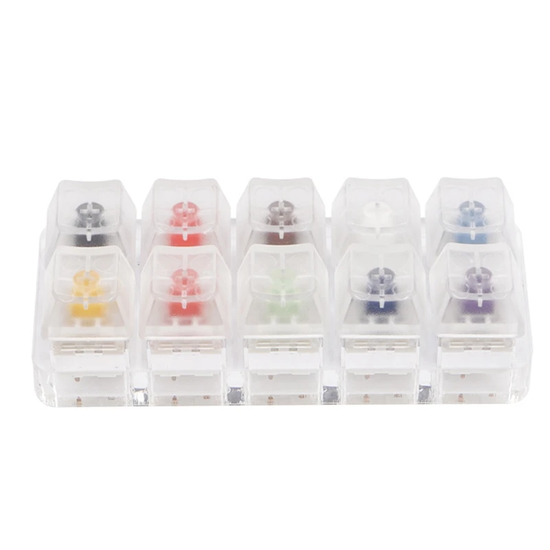 

Тестер переключателей, 10 кнопок, прозрачные колпачки клавиш, инструмент для тестирования переключателей для механических клавиатур Kailh BOX, ...