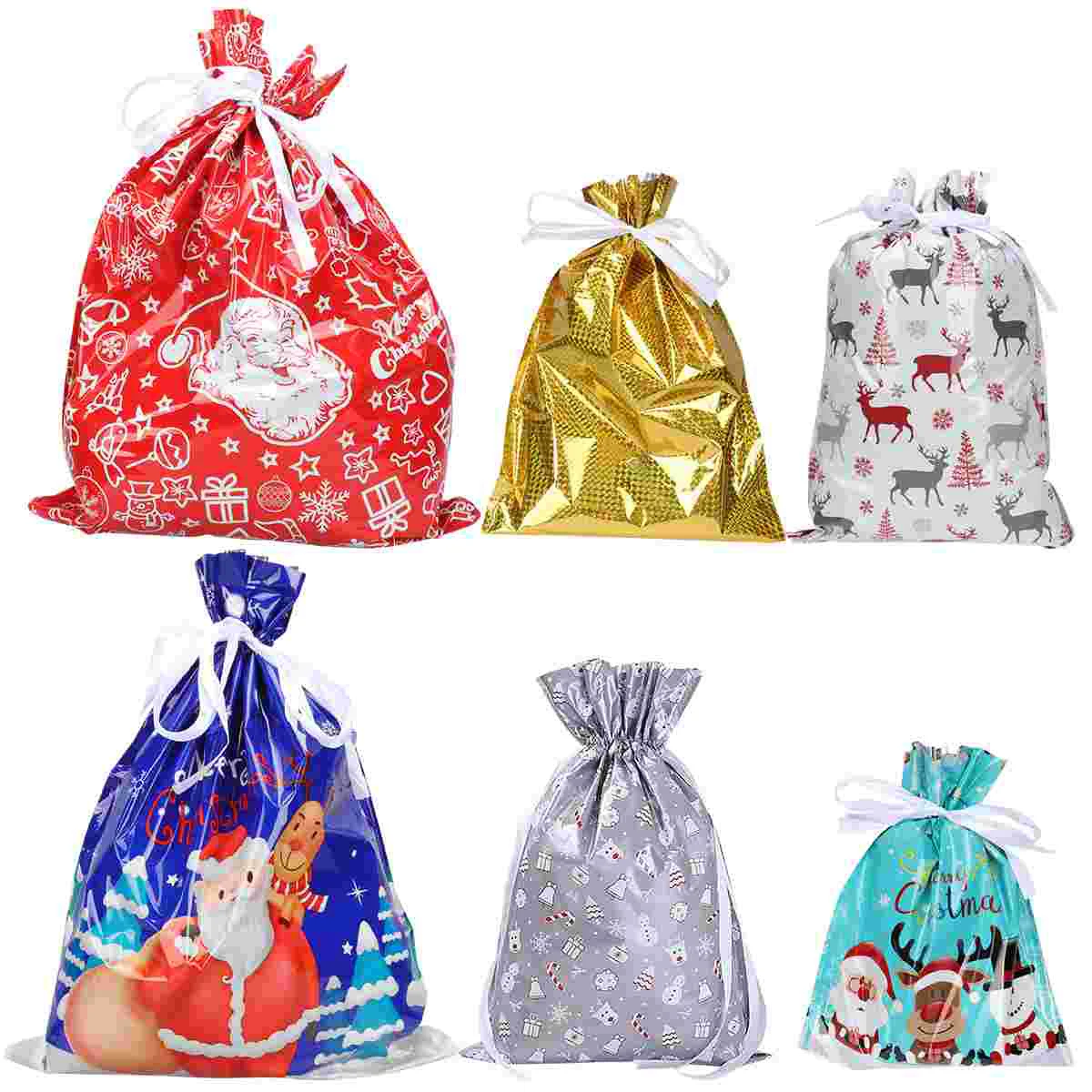 

Candy Bags Christmas Bag Gift Pouchesholder Treat Cookie Packing Storage Drawstring Wrapping