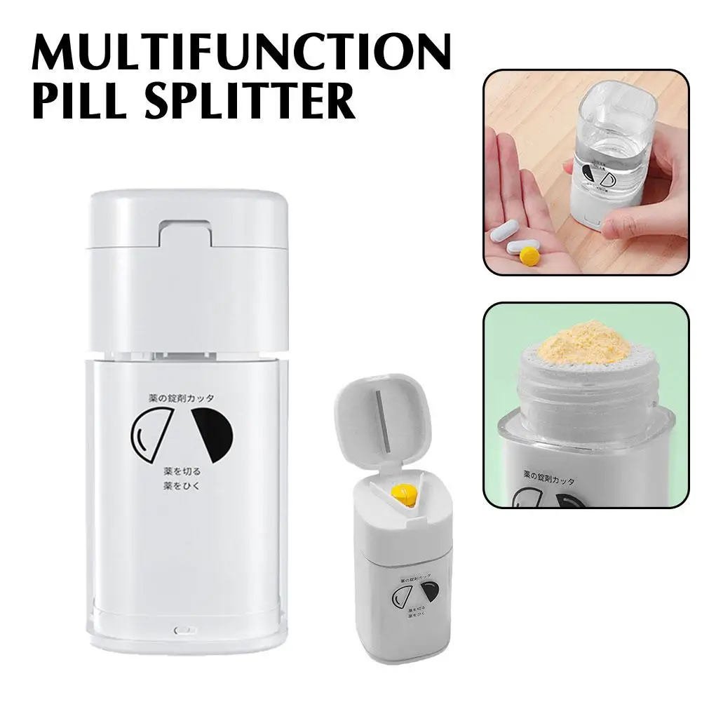 

Портативный разветвитель для таблеток, многофункциональный дорожный разветвитель для таблеток, лечебный измельчитель, скрывающий медицинские препараты сплиттер C5Q7