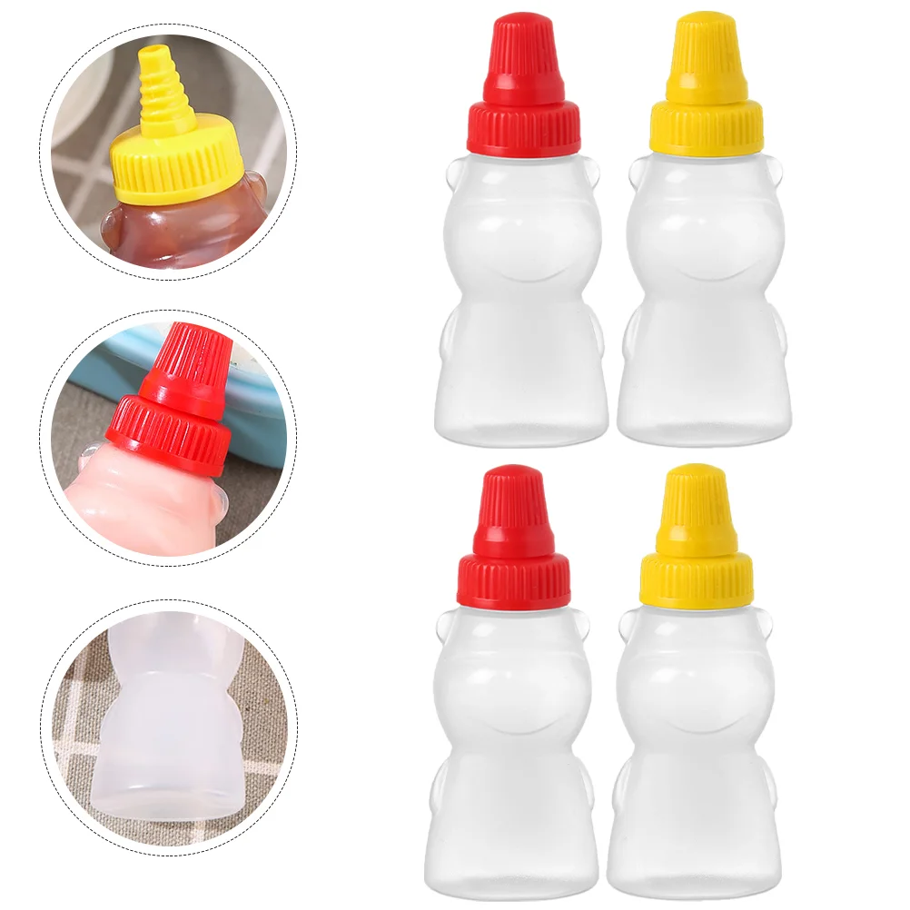 

4pcs Mini Sauce Containers Mini Ketchup Bottles Bottles For