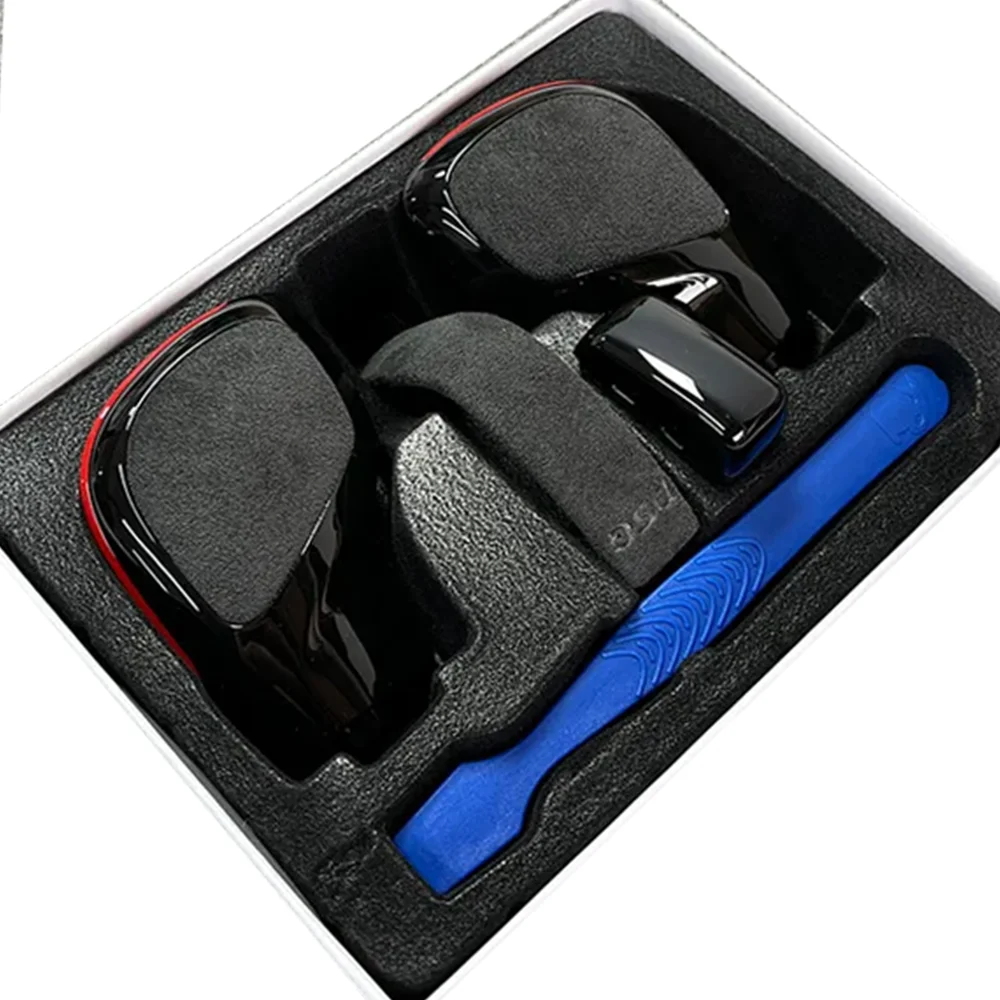 Черная Хромированная ручка переключения передач из замши боковая крышка DSG