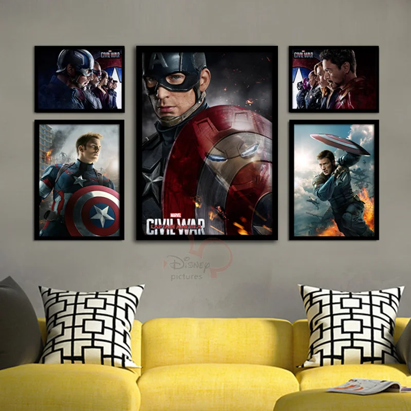 Алмазная живопись мозаика 5D сделай сам Мультфильмы Дисней Marvel Капитан Америка