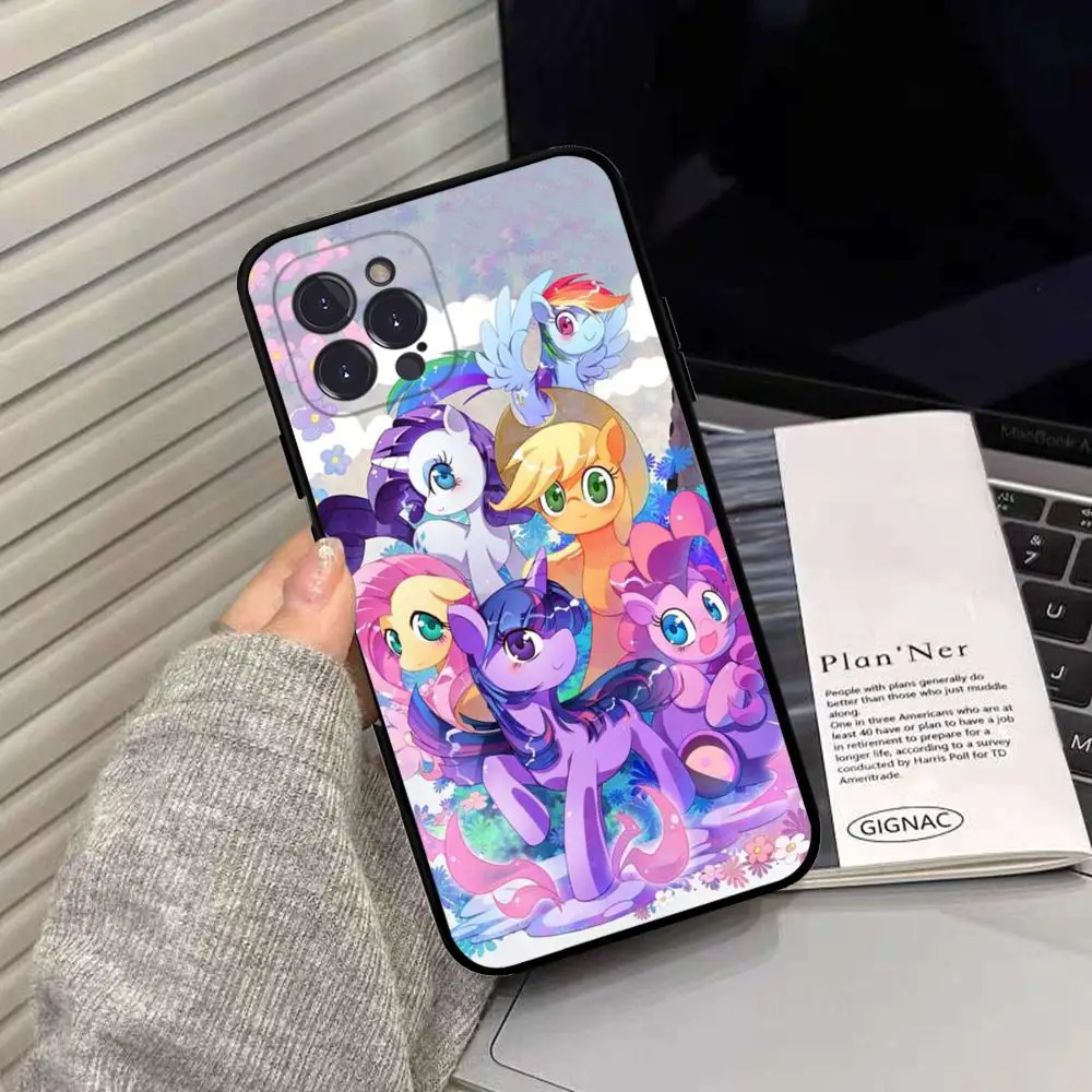 Чехол для телефона My L-Little P-Pony силиконовый мягкий чехол iphone 15 14 13 12 11 Pro Mini XS MAX 8 7 6 Plus