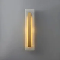 Postmodern Copper Marble Wall Lamp Indoor Gold Luxury LED Sconce For Living Room Bedroom Porch Stair Light Background Wall Lamp