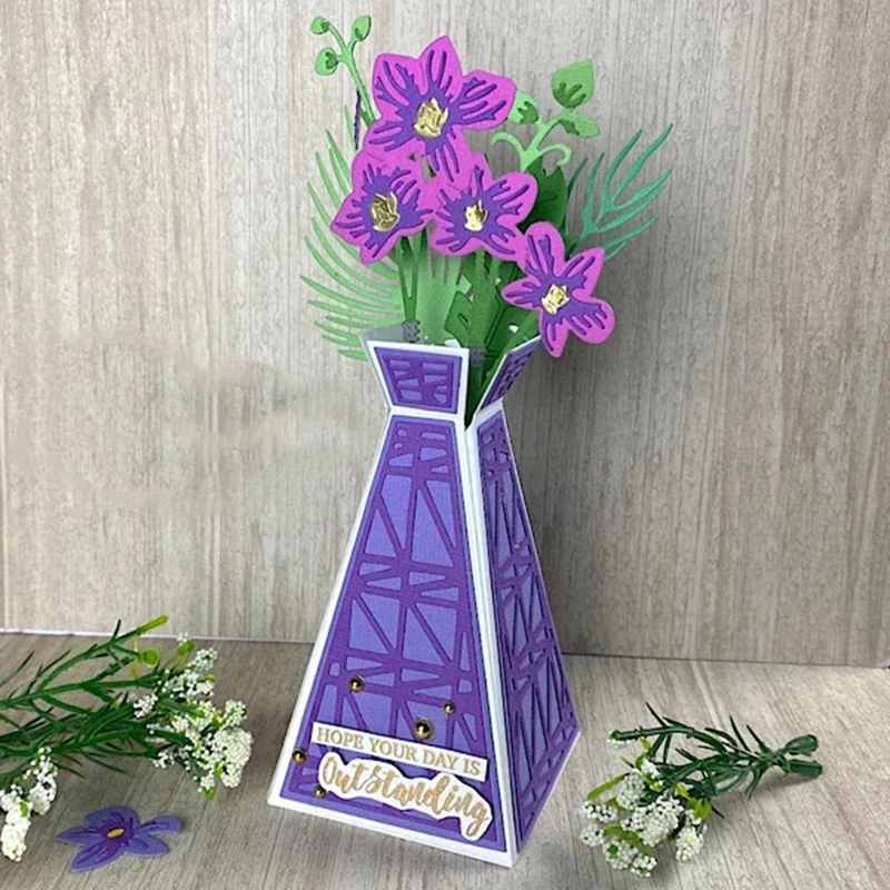 

DIY Paper Floral Box Metal Cutting Dies Embosed Mold DIY Scrapbooking Album Paper Craft Cards Stencil Template Mold