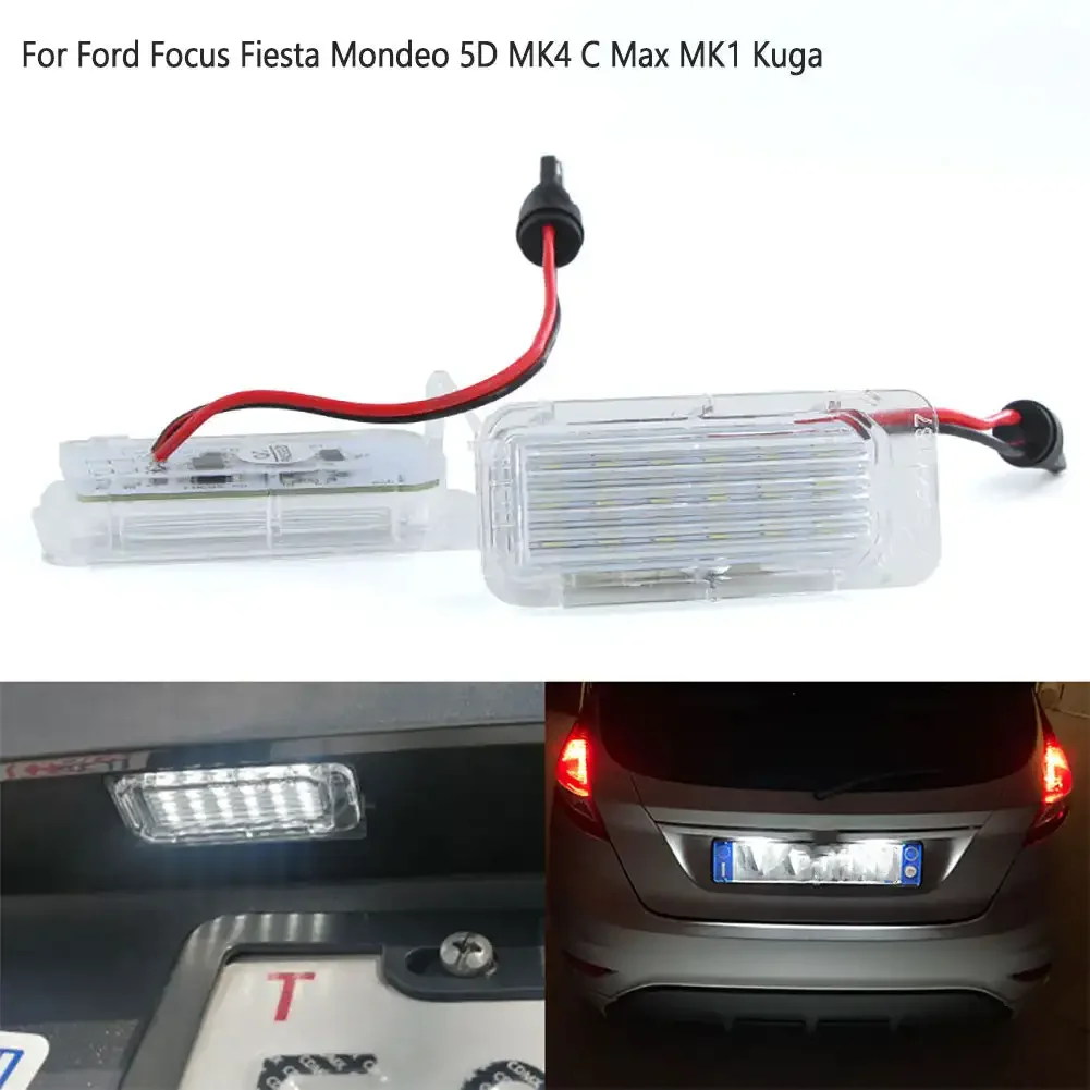Подсветка автомобильного номерного знака 1 шт. 12 В для Ford Focus Fiesta Mondeo 5D MK4 C Max MK1 Kuga T10