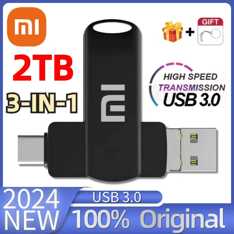 XIAOMI 2 ТБ USB 3.0 Флэш-накопители Высокоскоростной металлический флэш-накопитель 1 512