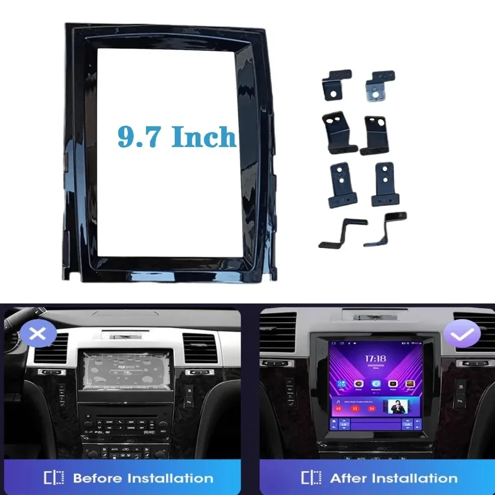 Автомобильная Мультимедийная рама для CADILLAC ESCALADE/SLS Tesla 9 7-2007 2013 дюйма 2 Din