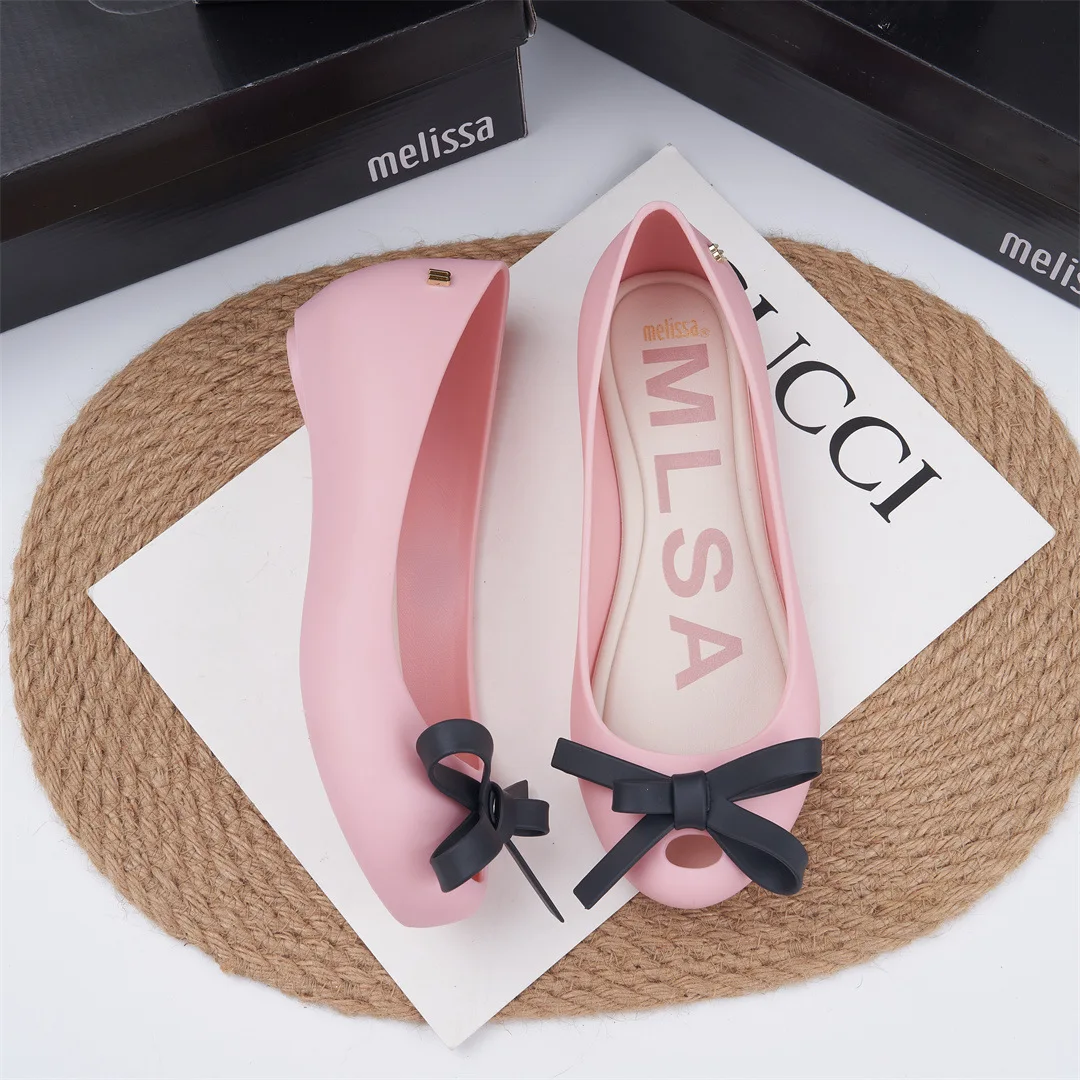 Женские сандалии-желе на плоской подошве красные или Розовые босоножки обувь для