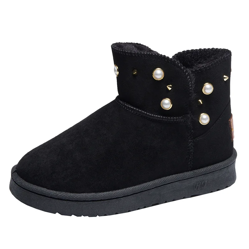 

Ankle Boots For Women 2021 Fashion Waterproof Lady Winter Shoes Warm Plush Snow Boots Anti-Slip Fur Lined Bootie Outdoor Shoes