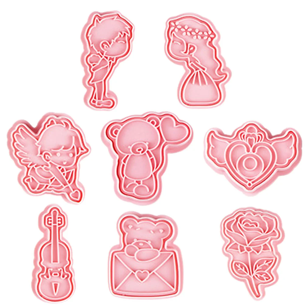 

Molds Cookie Biscuit Valentines Bread Party Wedding Cupcake Press Dough Pastry Chocolate 3D Gingerbread Man Embossing Fondant