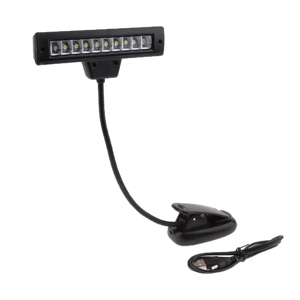 

Music Stand Light Clip On Book Lights Reading Desk Light Black