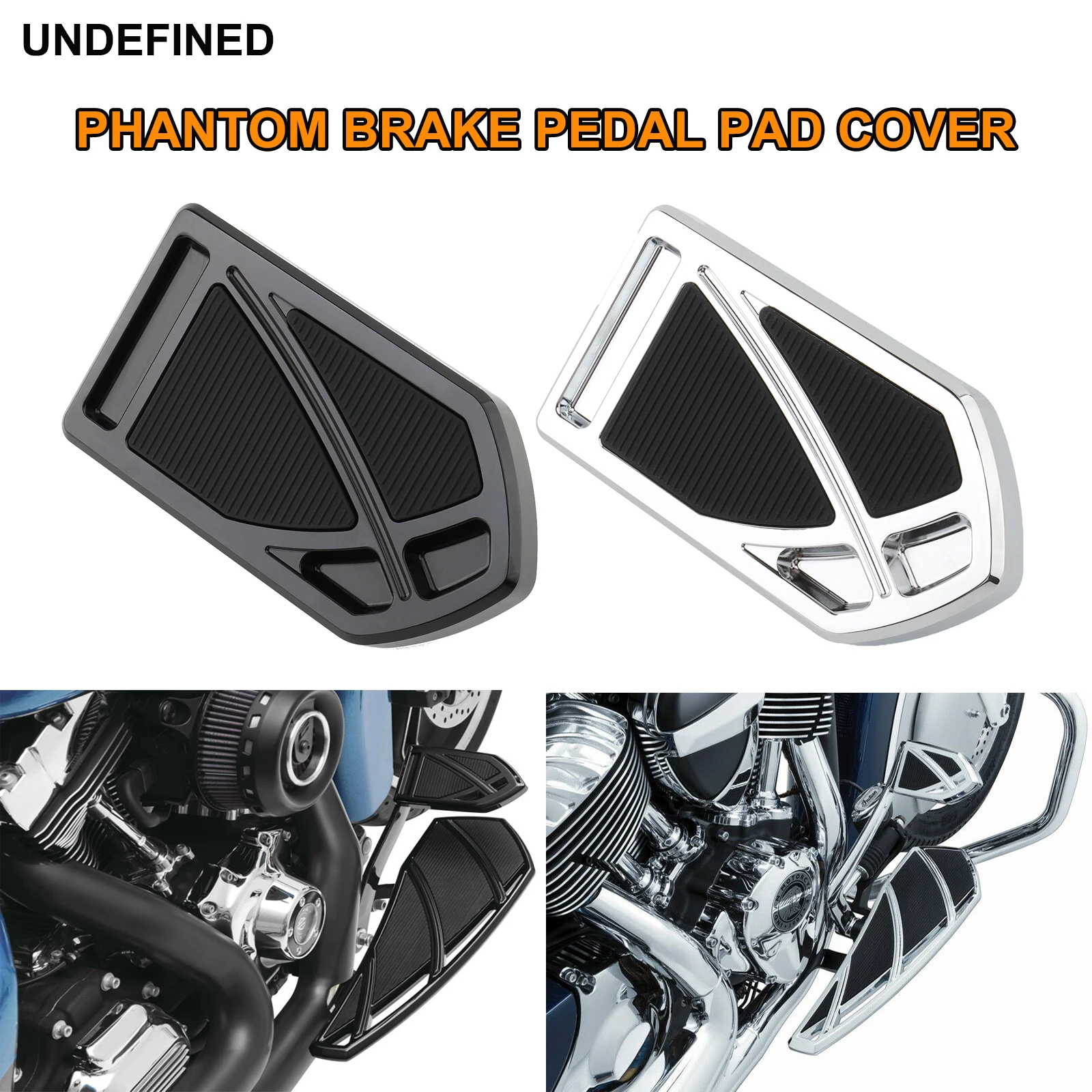 

Phantom Brake Pedal Pad Cover For Harley Dyna FLD 2012-2016 Softail FL 1986-2017 Touring Road Glide Trike Freewheeler 1980-2023