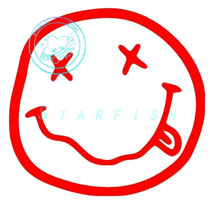 

Face with Logo PVC Decal Laptop Window Speaker Laptops Helmet Decal Carving Process Waterproof and Sunscreen