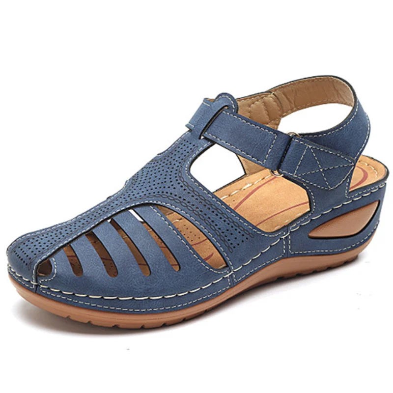 

Woman Summer Vintage Wedge Sandals Buckle Casual Sewing Women Shoes Female Ladies Platform Retro Sandalias
