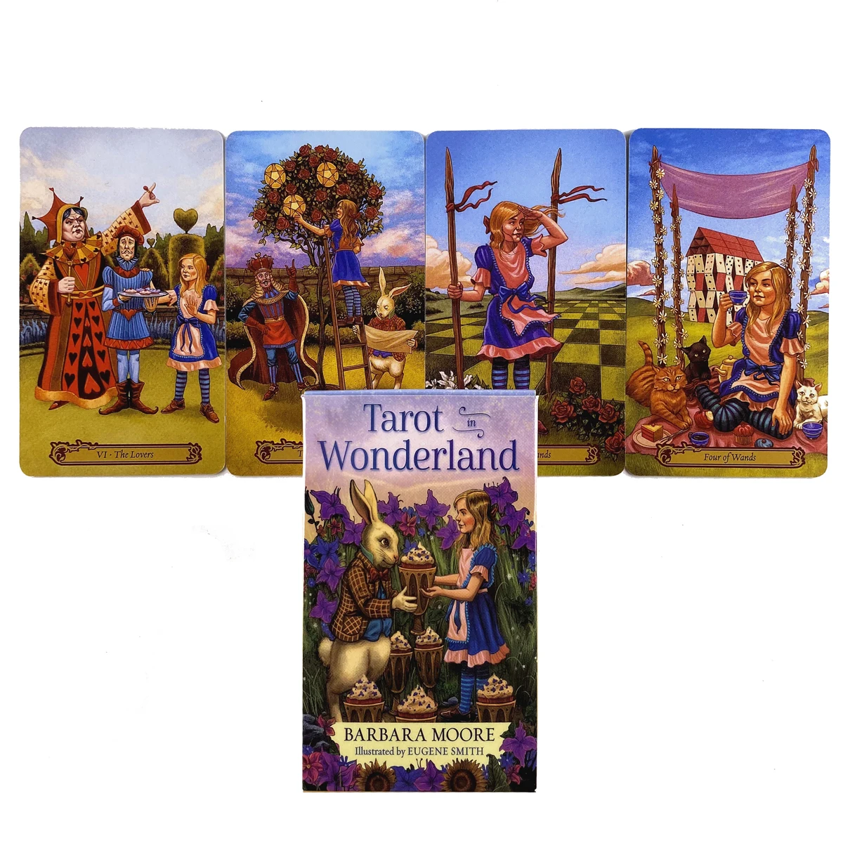 

Tarot In Wonderland Deck With PDF E-Guidebook Fortune Telling Family Party Table Game Divination Oracle Cards Holiday Gift
