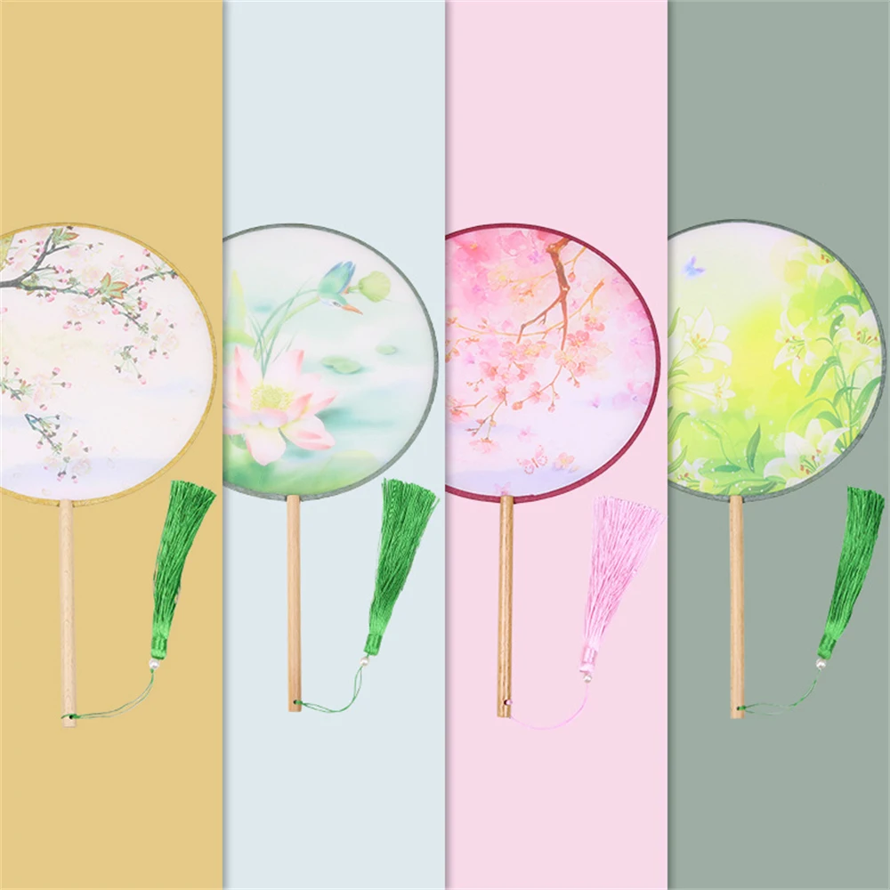 

Vintage Dance Hand Fan Chinese Classical Court Fan Wedding Party Cosplay Dance Decoration Ornaments Non-Folding