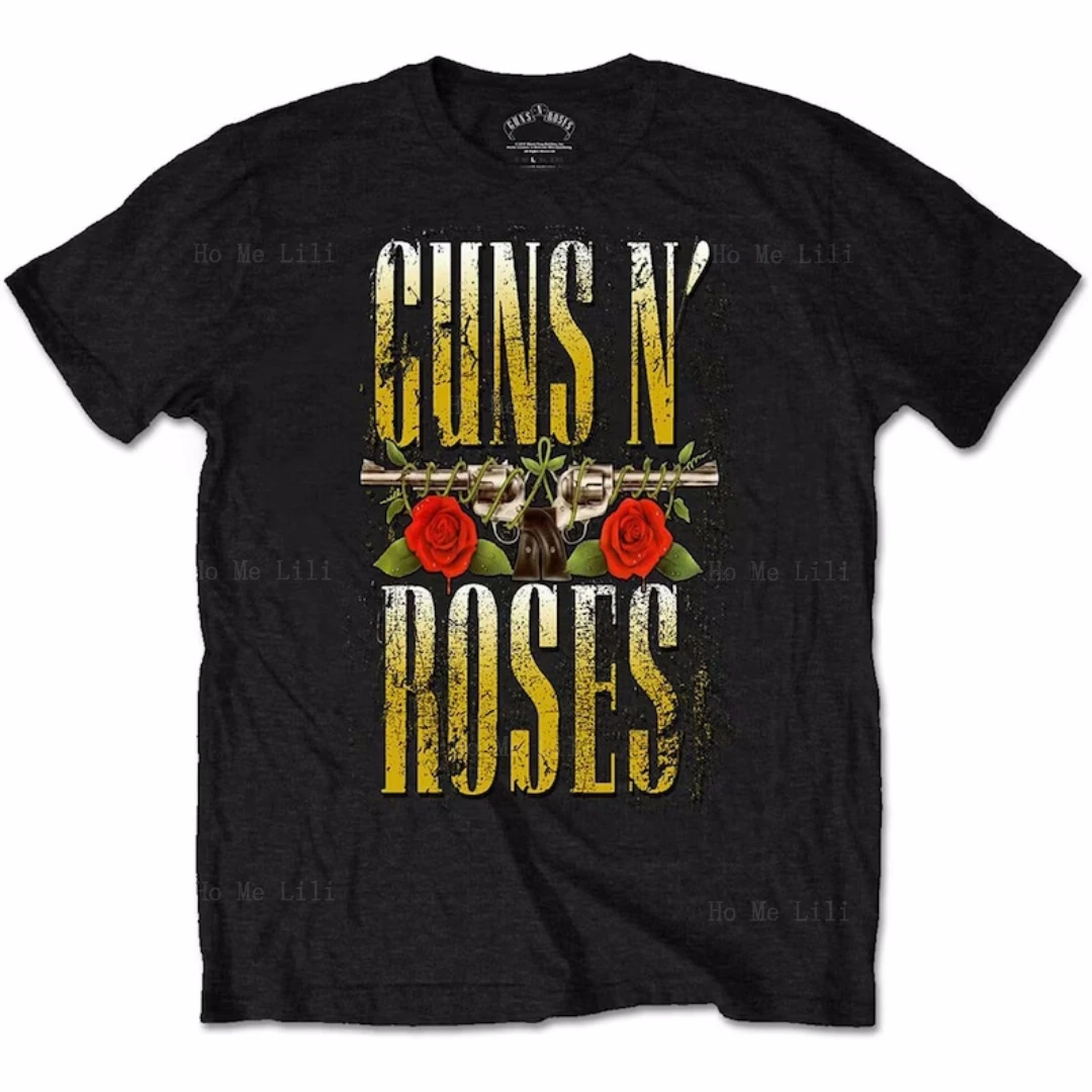 Мужская футболка с коротким рукавом Guns N Roses Big Guns Logo Rock Heavy Metal