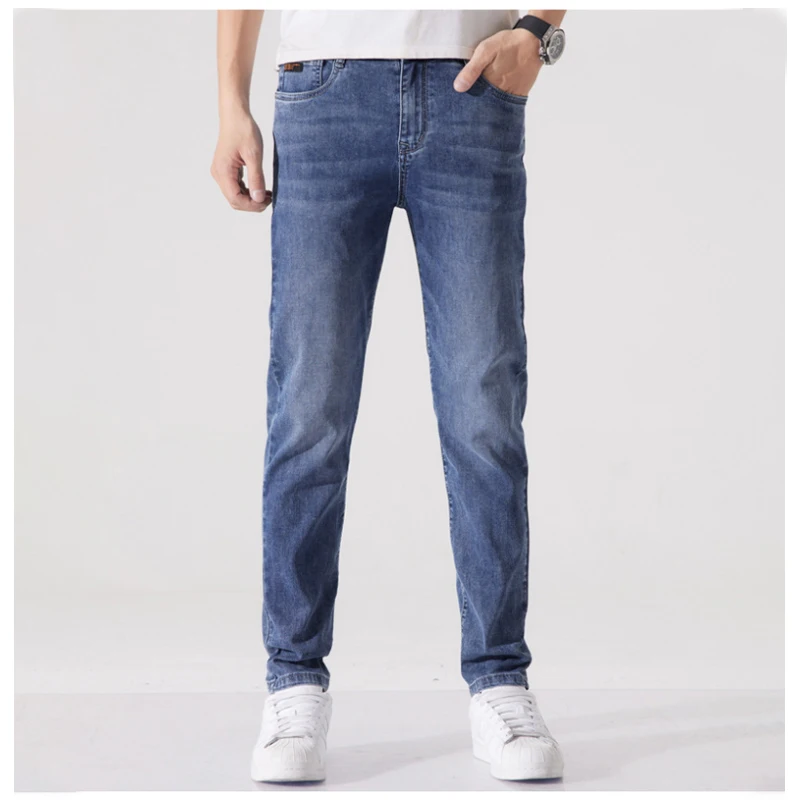 2023 New Men's Stretch Skinny Jeans Casual Jeans Staright Jean Pants Spring Cotton Slim Fit Male Elastic Denim Trousers