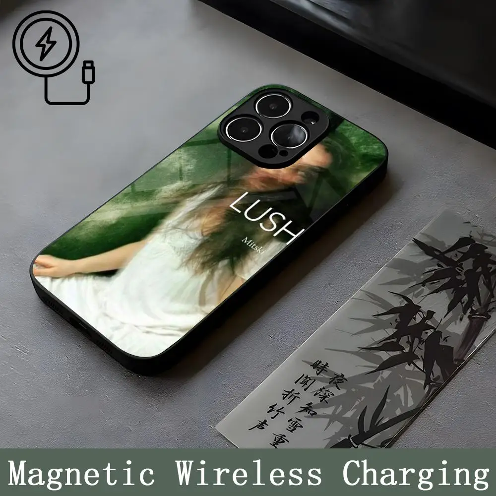 Пружинный коврик для мыши M-Mitski с сильным магнетизмом и стеклом iPhone 16 Pro Max 14 15 13 12 11