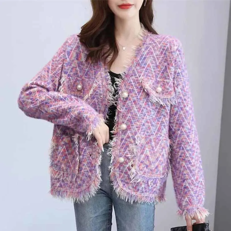 Женское свободное вязаное пальто с длинными рукавами осень-зима женская мода