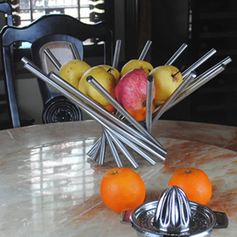 Модная креативная Фруктовая тарелка из нержавеющей стали Da Vinci корзина для