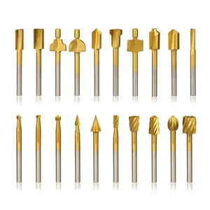 Фрезерные головки из быстрорежущей стали для резьбы по дереву, 10 шт, 10 шт, хвостовик 18 дюйма, для электроинструментов Dremel