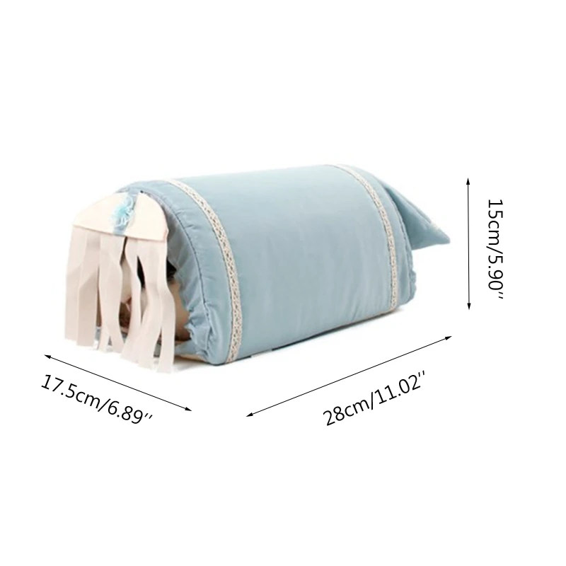 

M17D Pet Small Animal Tunnel Hideout Play Tube Toys for Dwarf Rabbits Hideaway Bedding with Curtain for Chinchilla