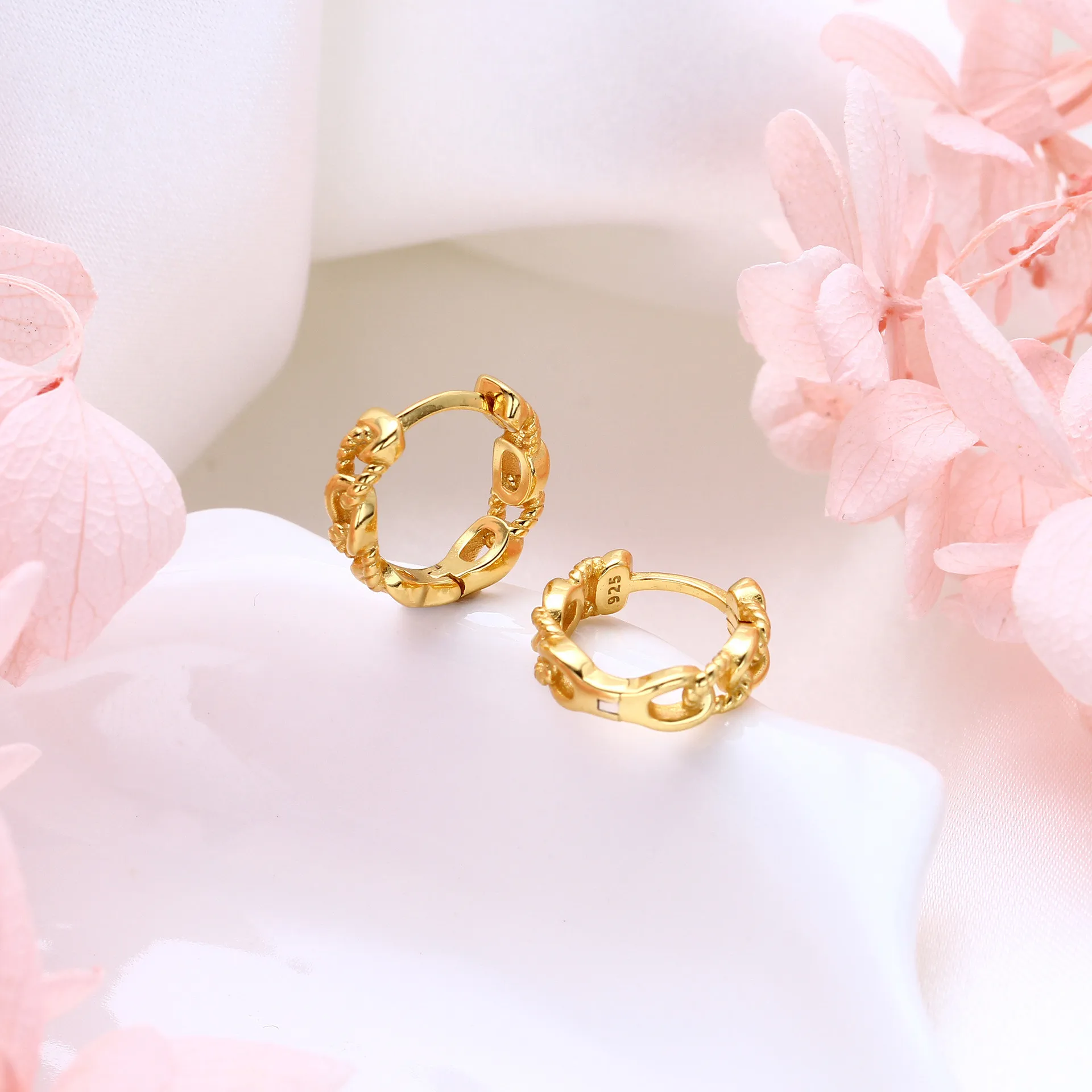 Оригинальные Серебряные серьги-кольца в форме цепочки стиле хип-хоп