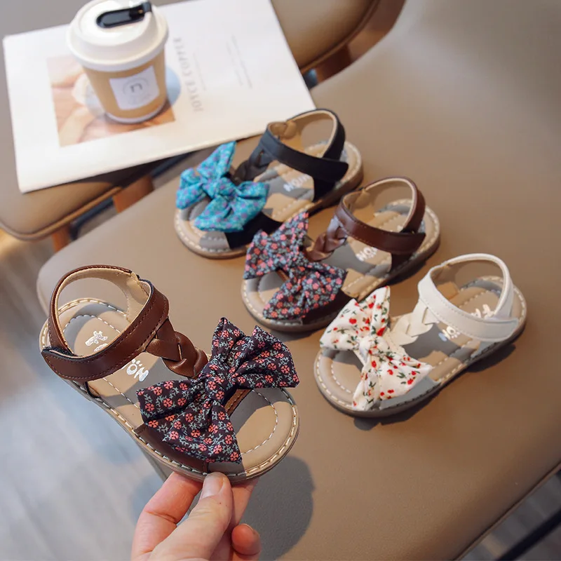 

Сандалии Детские с бантом, босоножки принцессы с ароматизированными цветами для девочек, летняя обувь для начинающих ходить детей