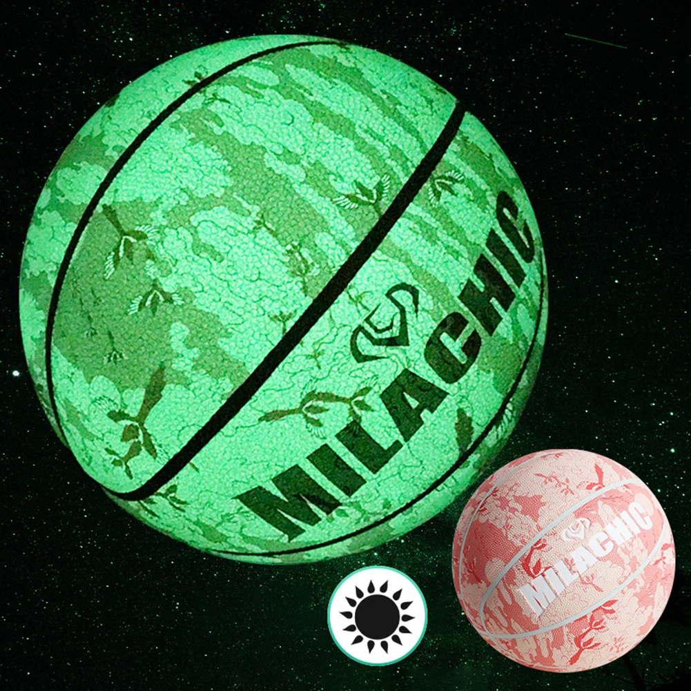 

Ball Needle Basketball Net Pocket Night Glow Outdoor PU Size 7 Sporting 1 Set Adult Balls Equipment Fluorescent
