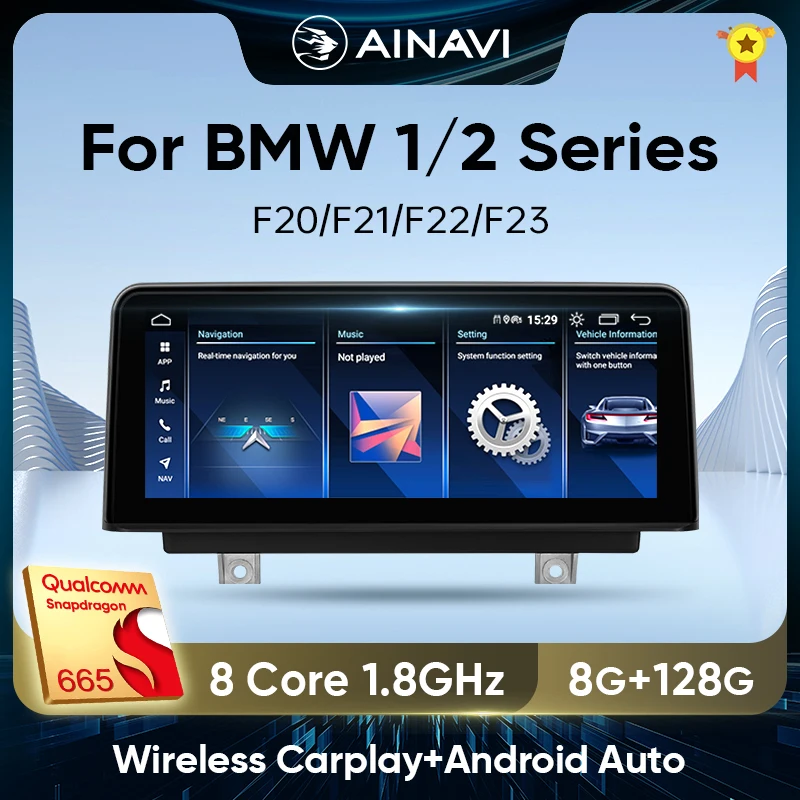 Ainavi автомобильный радиоприемник беспроводной CarPlay Android авто для BMW 1/2 серии F20 F21 F22 F23 LHD RHD NBT система 4G мультимедийный плеер 2 Din Ainavi автомобильный радиоприемник беспроводной CarPlay Android авто для BMW 1/2 серии F20 F21 F22 F23 LHD RHD NBT система 4G мультимедийный плеер 2 Din