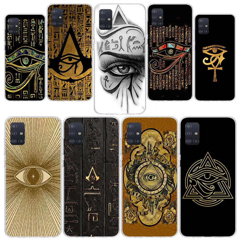 Чехол для телефона Sacred Eye of Horus Egypt Fresco Samsung Galaxy A51 A50 A71 A70 A41 A40 A31 A30 A21S A20E A10 A11 A01 A6 A7 A8 A9