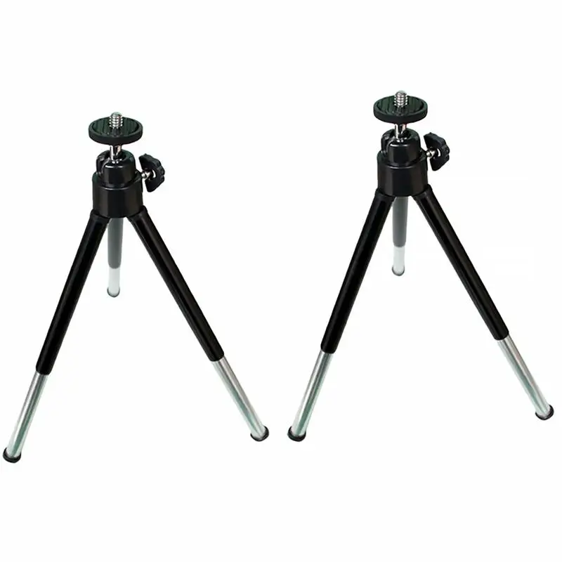 

2PCS Mini Mobile Phone Tripod Telescopic Two-segment Tripod Small Desktop Photographying Tripod Digital SLR Camera Holder