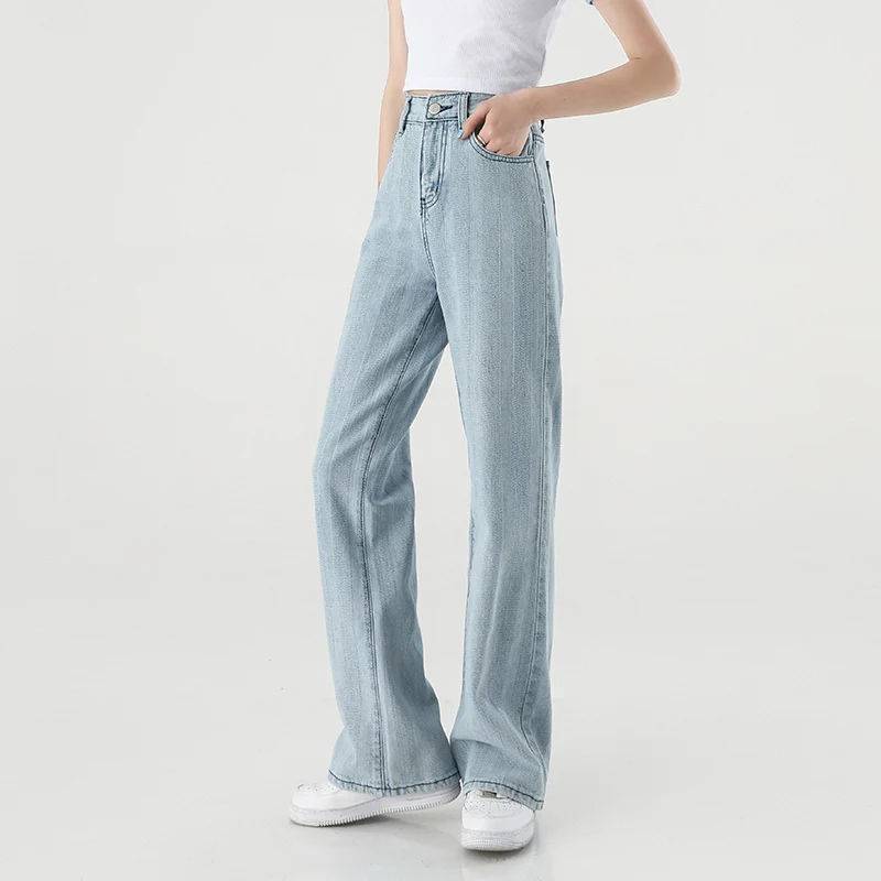 

High Waist y2k jeans for women's fashion tide ins baggy thin woman Denim Trouser Harajuku retro Girl Wide Leg pants