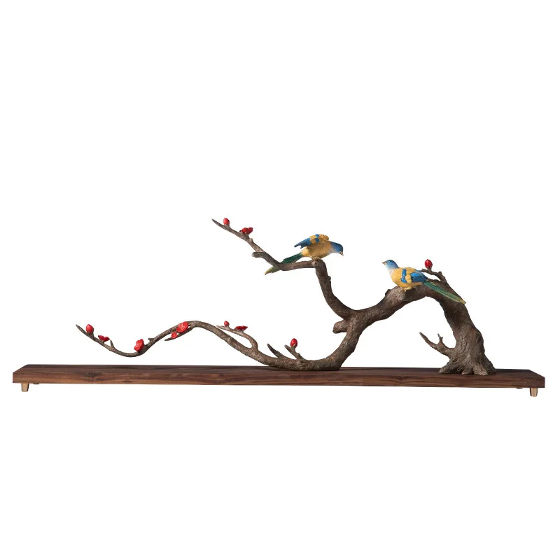 

MOZART Pure Copper Magpie Living Room Ornaments, Wine Cabinet, Tv Cabinet, Chinese Entrance, Hi On The Branches, Handicrafts,
