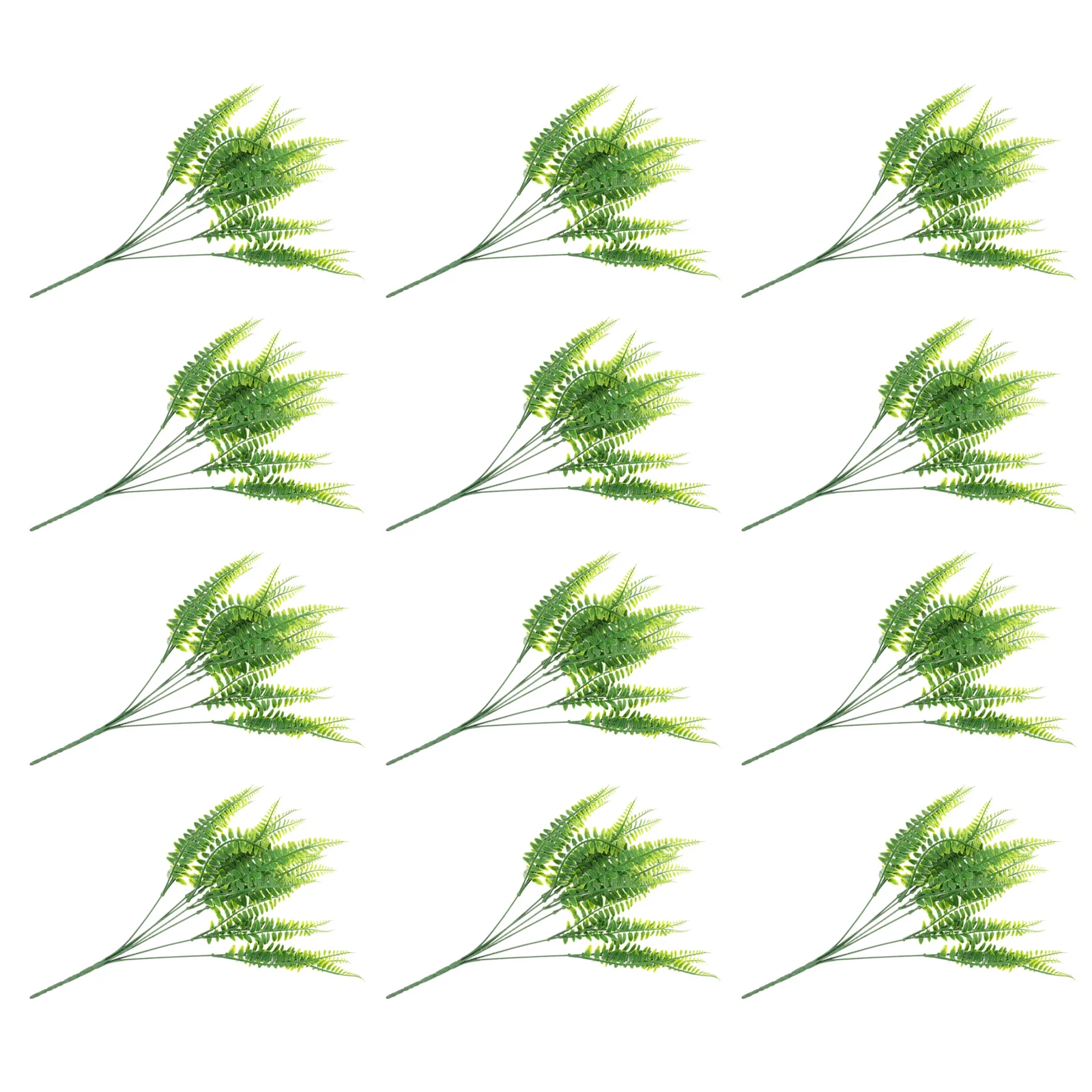 

12Pcs Fake Persian Fern Leaves Artificial Greenery Props Simulation Leaf Decor