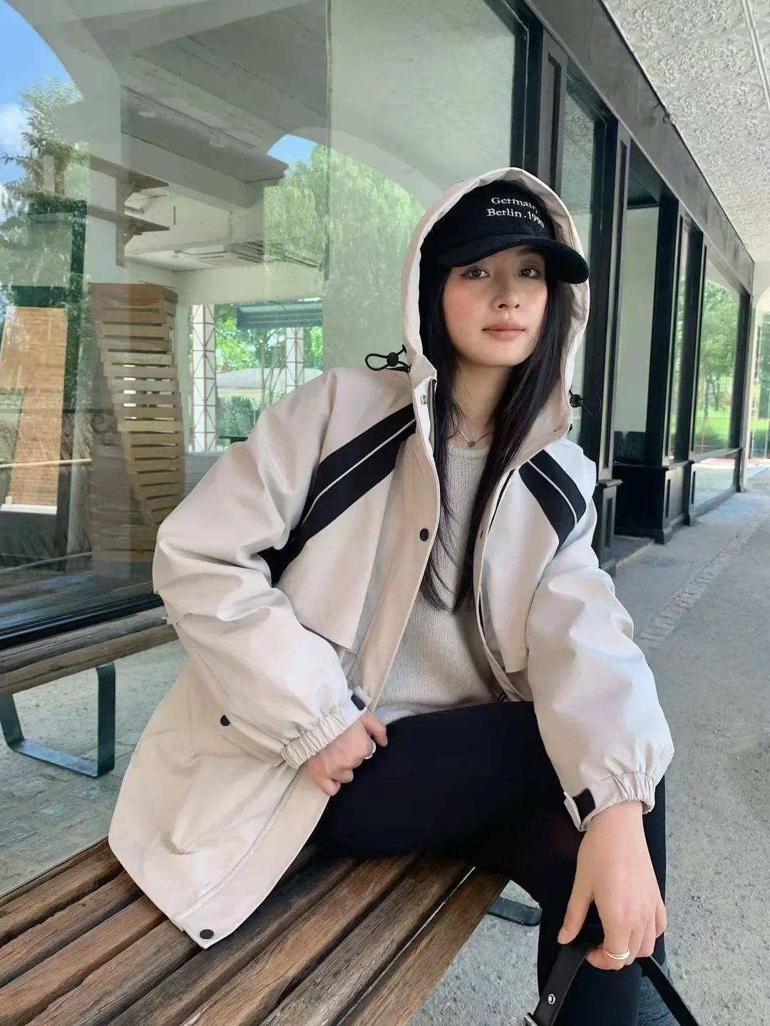 Осень/зима 2022 новый женский пуховик с капюшоном белый утиный пух ветрозащитная