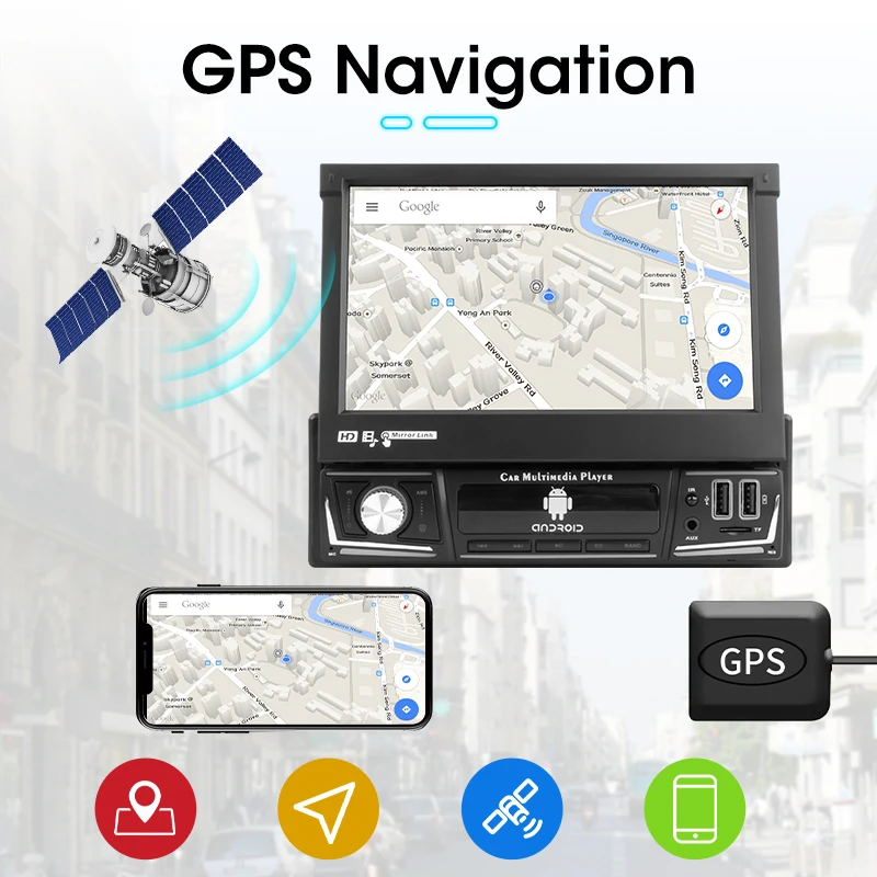 1 Din Android Universal Car Radio Multimedia Video Player 4G player DSP GPS Navigaion 7" For Nissan Kia Honda Toyota VW Stereo images - 6