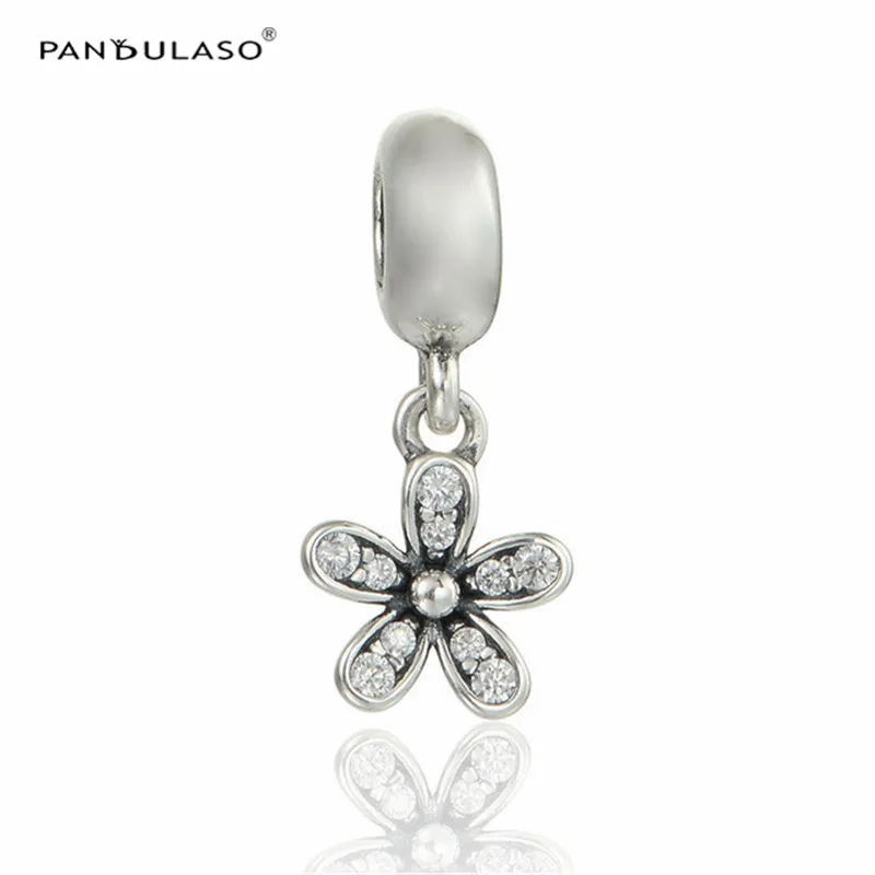

Daisy Silver Dangle With Crystals Christmas Joyas Plata De Ley 925 Autentica Woman 2022 New Collection DIY Luxury Accessories